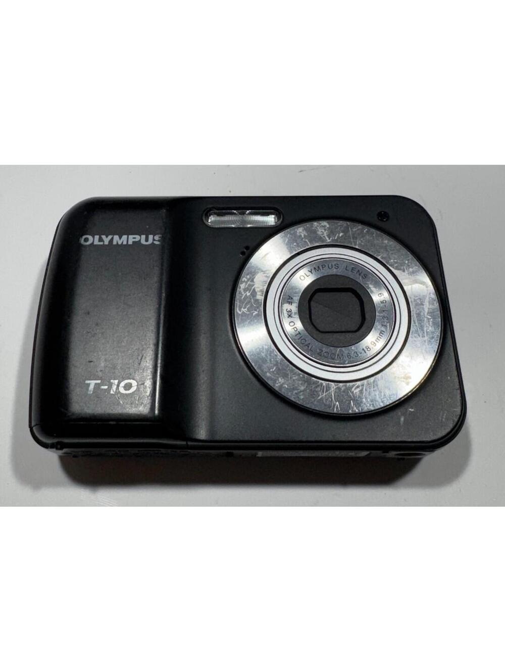 Olympus T-10 10MP Digital Camera Black - FOR PARTS / REPAIR